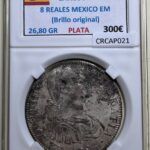 CRCAP021 MONEDA ESPAÑA CARLOS IV 8 REALES 1794 MEXICO EM BRILLO ORIG.