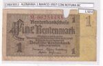 CRBX3012 BILLETE ALEMANIA 1 MARCO 1937 CON ROTURA BC