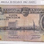CRBX3016 BILLETE ANGOLA 20 ESCUDOS 1962 USADO