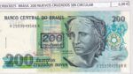 CRBX3025 BILLETE BRASIL 200 NUEVOS CRUZADOS SIN CIRCULAR
