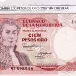 CRBX3029 BILLETE COLOMBIA 100 PESOS DE ORO 1987 SIN CIRCULAR
