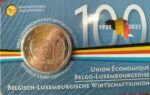 HEUR0609 MONEDA BELGICA 2 EUROS 2021 (100 años Constitución) COIN CARD