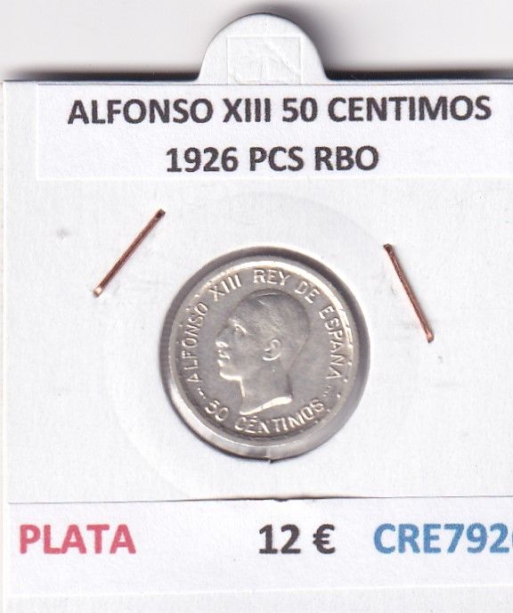 imagen-13-33672.jpg CRE7920 MONEDA ESPAÑA ALFONSO XIII 50 CENTIMOS 1926 PCS RBO PLATA - Imagen 1