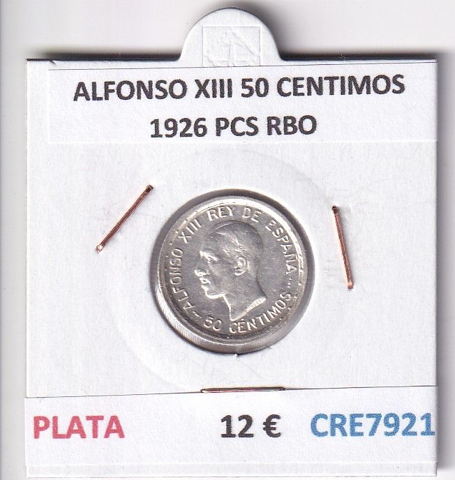 imagen-13-33673.jpg CRE7921 MONEDA ESPAÑA ALFONSO XIII 50 CENTIMOS 1926 PCS RBO PLATA - Imagen 1