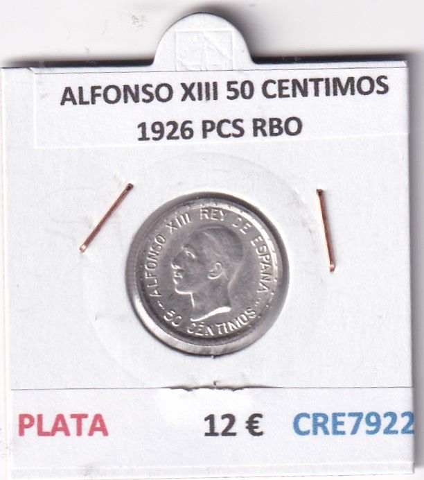 imagen-13-33674.jpg CRE7922 MONEDA ESPAÑA ALFONSO XIII 50 CENTIMOS 1926 PCS RBO PLATA - Imagen 1