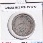 CRE7943 MONEDA ESPAÑA CARLOS III 2 REALES 1777 PLATA