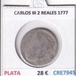 CRE7945 MONEDA ESPAÑA CARLOS III 2 REALES 1777 PLATA