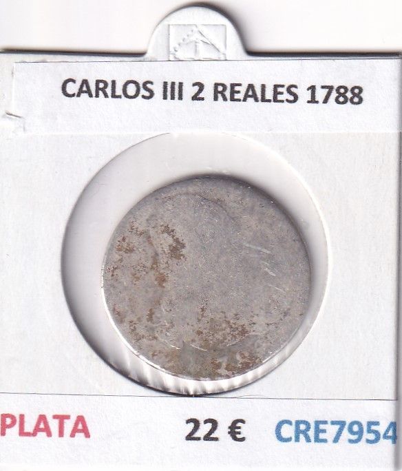 imagen-13-33706.jpg CRE7954 MONEDA ESPAÑA CARLOS III 2 REALES 1788 PLATA - Imagen 1