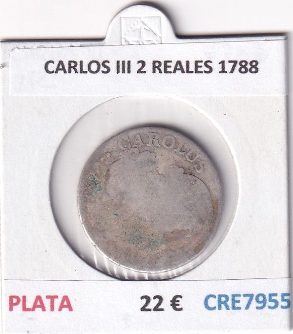 imagen-13-33707.jpg CRE7955 MONEDA ESPAÑA CARLOS III 2 REALES 1788 PLATA - Imagen 1