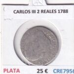 CRE7956 MONEDA ESPAÑA CARLOS III 2 REALES 1788 PLATA