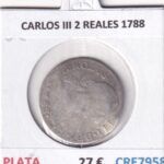 CRE7958 MONEDA ESPAÑA CARLOS III 2 REALES 1788 PLATA