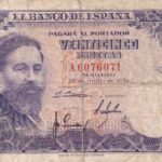 CRBS1913 BILLETE ESPAÑA 25 PESETAS 1951 SERIE A USADO