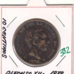 MONEDA ESPAÑA ALFONSO XII 10 CÉNTIMOS 1878