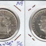 MONEDA SUECIA 1959 5 KRONER PLATA