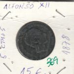 MONEDA ESPAÑA ALFONSO XII 5 CENTIMOS 1878
