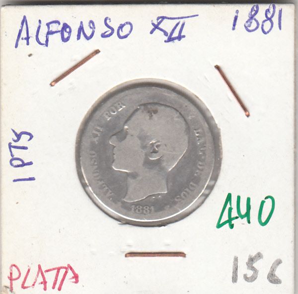 imagen-13-6591.jpg MONEDA ESPAÑA ALFONSO XII 1 PESETA 1881 PLATA - Imagen 1