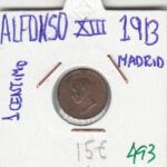 MONEDA ESPAÑA ALFONSO XIII 1 CENTIMO 1913