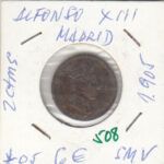 MONEDA ESPAÑA ALFONSO XIII 2 CENTIMOS 1905