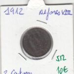 MONEDA ESPAÑA ALFONSO XIII 2 CENTIMOS 1912