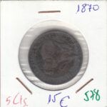 MONEDA ESPAÑA GOBIERNO PROVISIONAL 5 CENTIMOS 1870