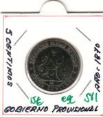 MONEDA ESPAÑA GOBIERNO PROVISIONAL 5 CENTIMOS 1870
