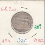 MONEDA ESPAÑA GOBIERNO PROVISIONAL 1 PESETA PLATA 1870