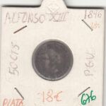 MONEDA ESPAÑA ALFONSO XIII PLATA 50 CENTIMOS 1896