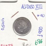 MONEDA ESPAÑA ALFONSO XIII 50 CENTIMOS 1900 PLATA