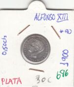MONEDA ESPAÑA ALFONSO XIII 50 CENTIMOS 1900 PLATA