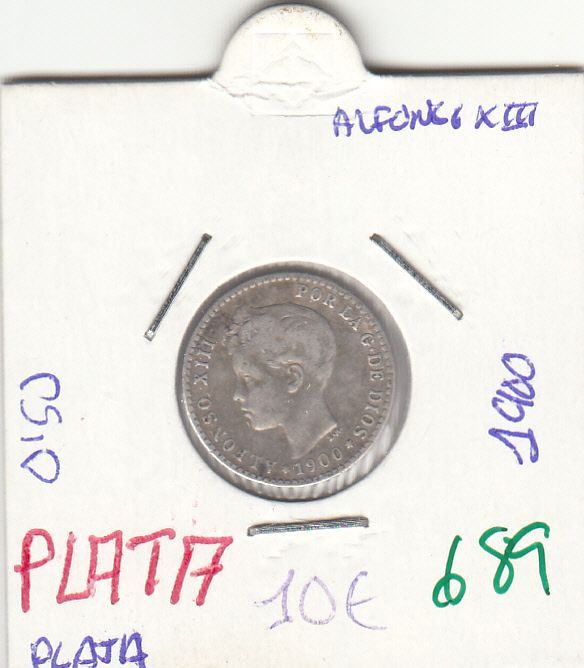 imagen-13-6745.jpg MONEDA ESPAÑA ALFONSO XIII 50 CENTIMOS 1900 PLATA - Imagen 1