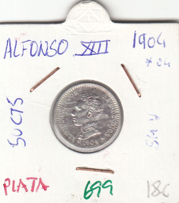 imagen-13-6754.jpg CRE0699 MONEDA ESPAÑA ALFONSO XIII 50 CENTIMOS 1904 PLATA - Imagen 1