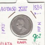 MONEDA ESPAÑA ALFONSO XIII 1 PESETA 1889 PLATA
