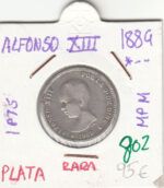 MONEDA ESPAÑA ALFONSO XIII 1 PESETA 1889 PLATA