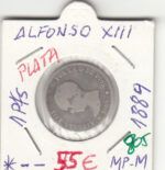 MONEDA ESPAÑA ALFONSO XIII PLATA 1 PESETA 1889