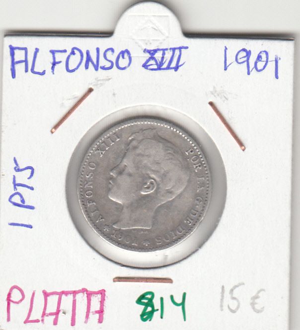 imagen-13-6784.jpg MONEDA ESPAÑA ALFONSO XIII 1 PESETA 1901 PLATA - Imagen 1