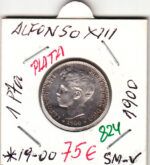 MONEDA ESPAÑA ALFONSO XIII 1 PESETA 1900 PLATA