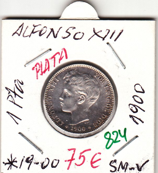 imagen-13-6794.jpg MONEDA ESPAÑA ALFONSO XIII 1 PESETA 1900 PLATA - Imagen 1