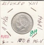MONEDA ESPAÑA ALFONSO XIII 1 PESETA 1894 PLATA