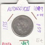 MONEDA ESPAÑA ALFONSO XIII 1 PESETA 1899 PLATA