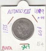 MONEDA ESPAÑA ALFONSO XIII 1 PESETA 1899 PLATA