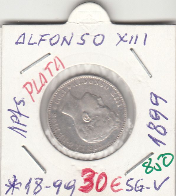 imagen-13-6817.jpg MONEDA ESPAÑA ALFONSO XIII 1 PESETA 1899 PLATA - Imagen 1