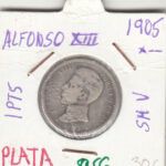 MONEDA ESPAÑA ALFONSO XIII 1 PESETA 1905 PLATA
