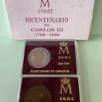 MEDALLAS ESPAÑA FNMT BICENTENARIO CARLOS III 1988