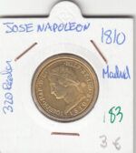 CRM0183 MEDALLA JOSE NAPOLEON 320 REALES 1810 MADRID