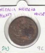 CRM0243 MEDALLA METALICA MICKEY MOUSE