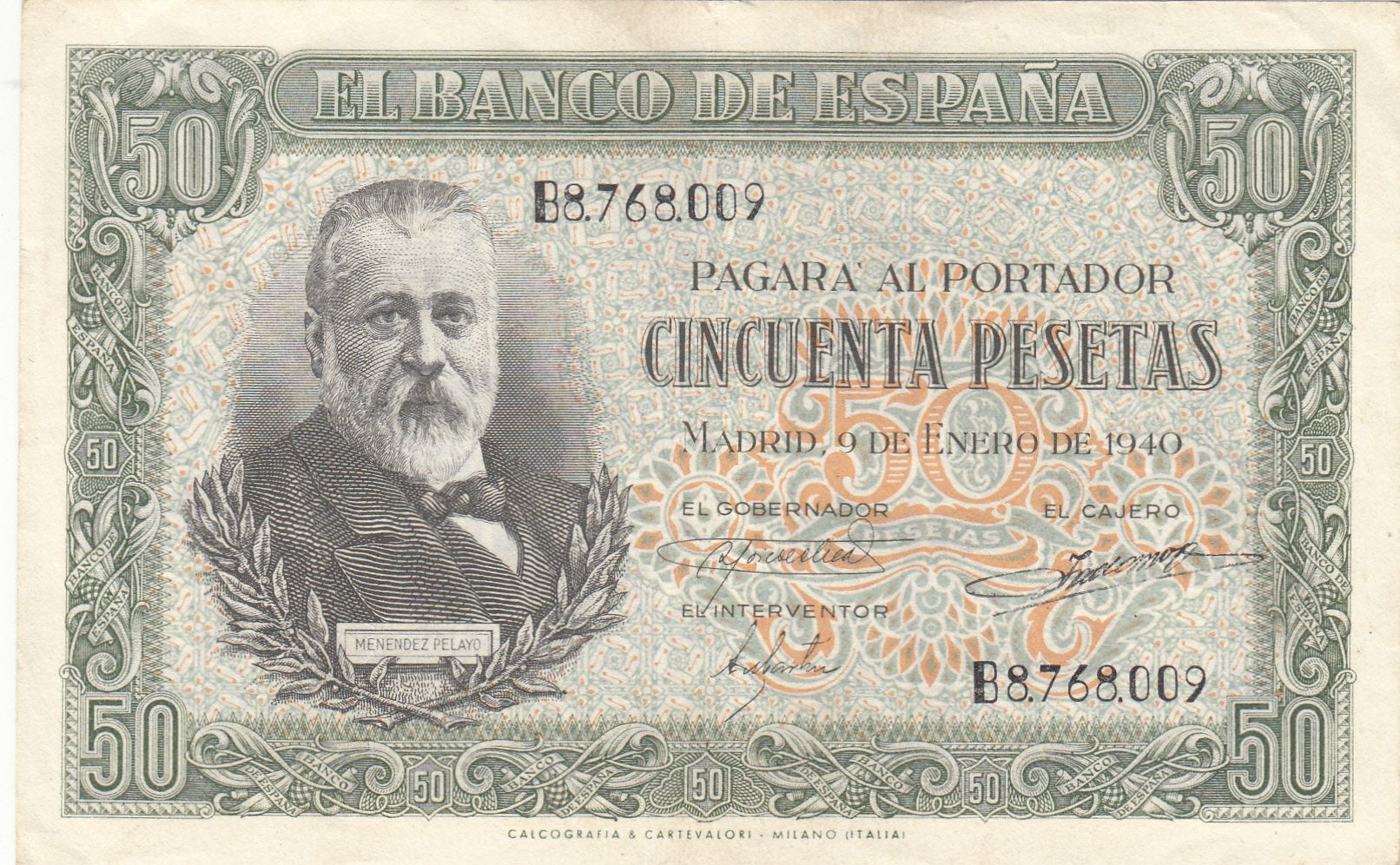imagen-13-7220.jpg BILLETE ESPAÑA 50 PESETAS 1940 - Imagen 1