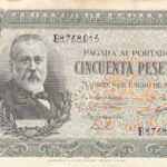 BILLETE ESPAÑA 50 PESETAS 1940