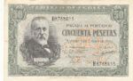 BILLETE ESPAÑA 50 PESETAS 1940