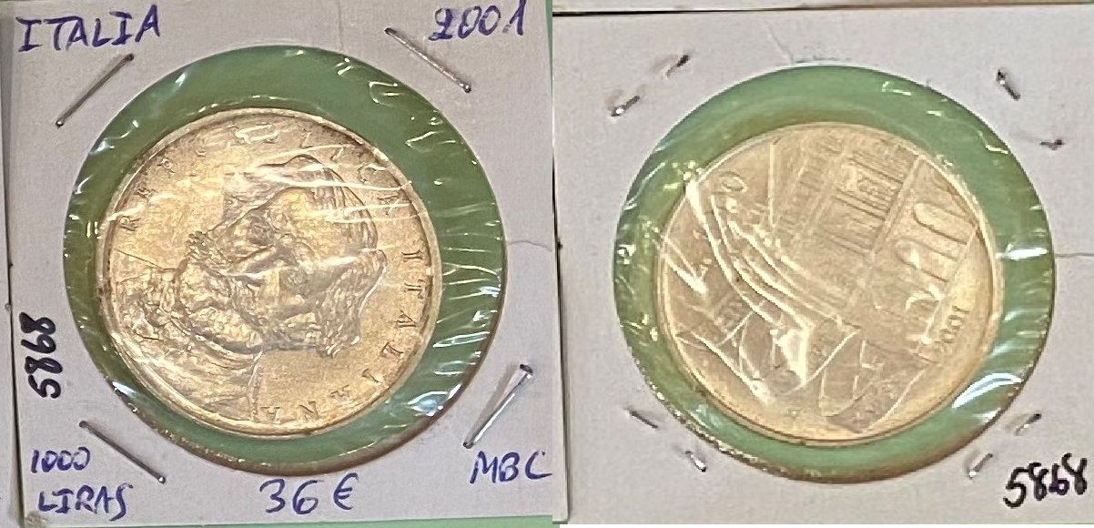 imagen-13-7309.jpg MONEDA ITALIA 1000 LIRAS 2001 - Imagen 1