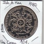 MONEDA ISLA DE MAN 1 CORONA 1980
